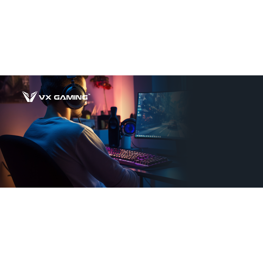 VX Gaming Donahue Gaming Desk Black, Headphone Hook CT-1913L1-BK