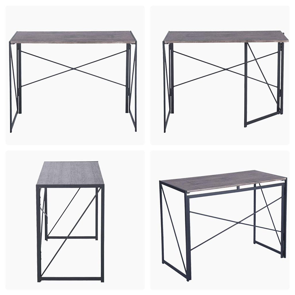 Everfurn SkyBright Folding Desk, No Assembly Required, Office Desk