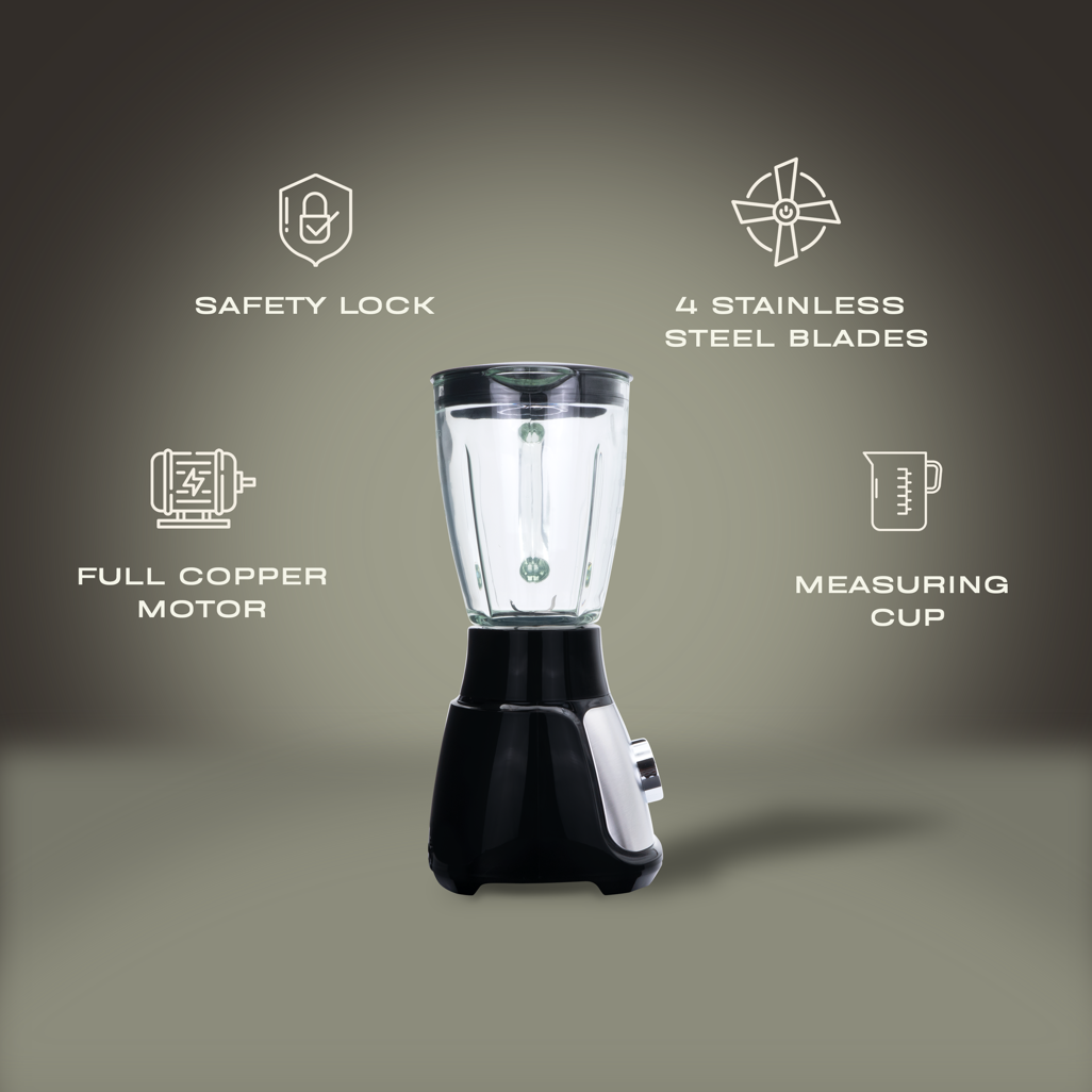 ELEKTRA - 500W 1.5L JUG BLENDER (GLASS JUG)