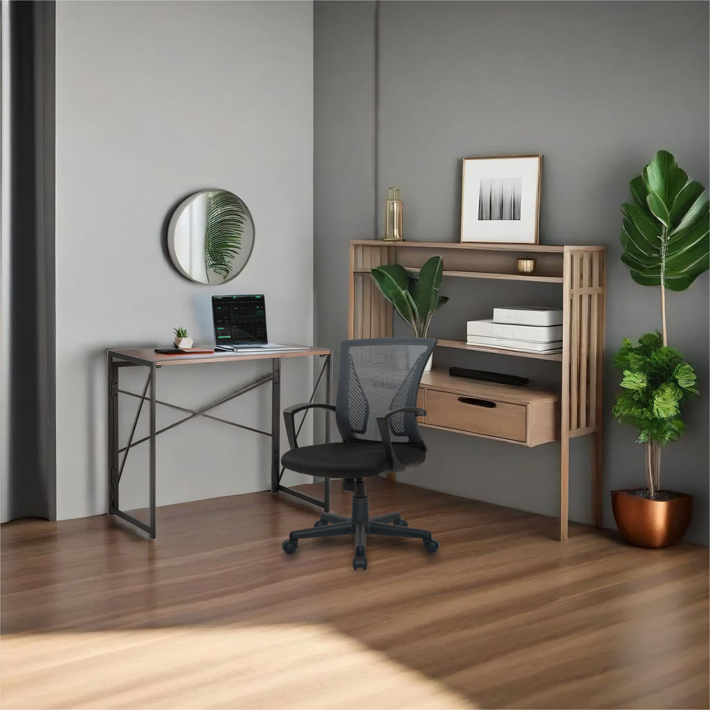 Everfurn SkyBright Folding Desk, No Assembly Required, Office Desk