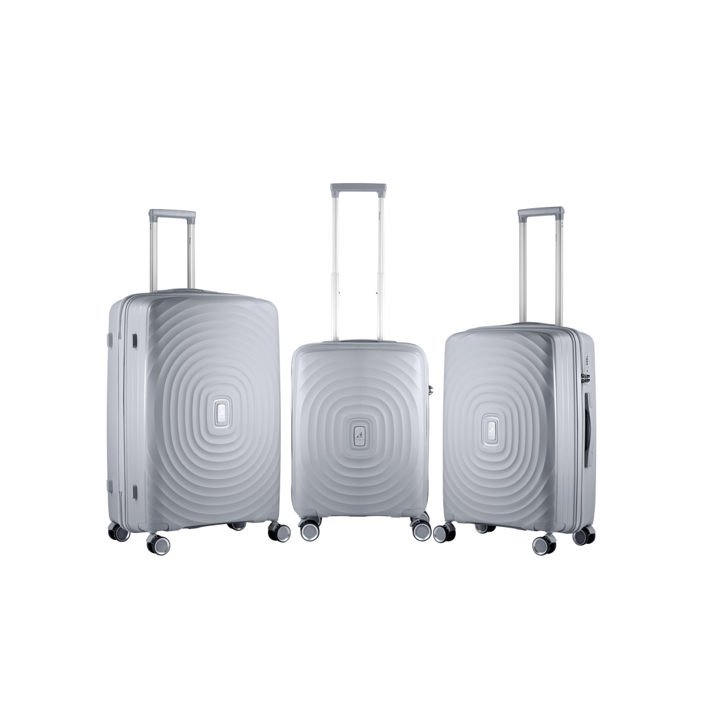 Travelwize Ripple PP 4-Wheel Spinner 55cm Luggage - Platinum