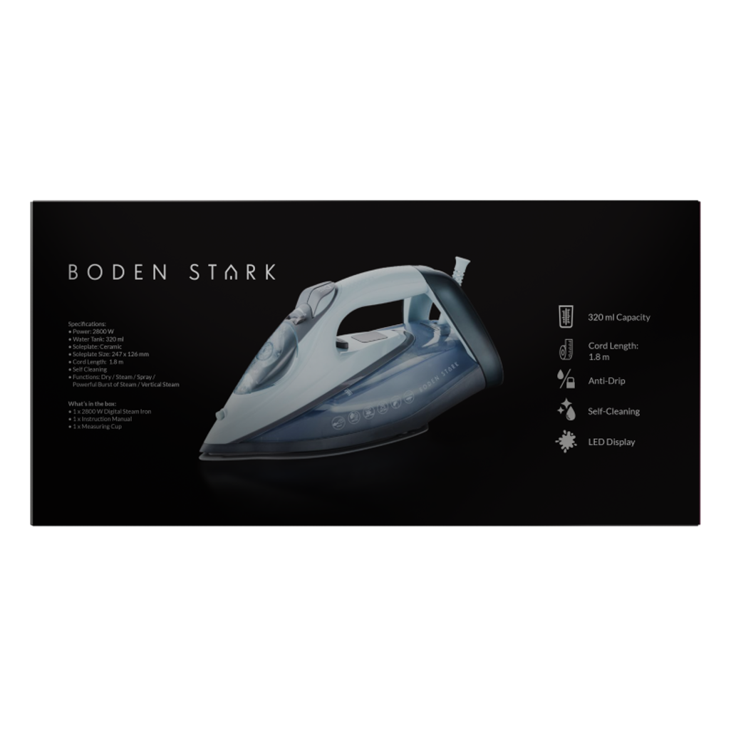 Boden Stark 2800W Digital Steam Iron