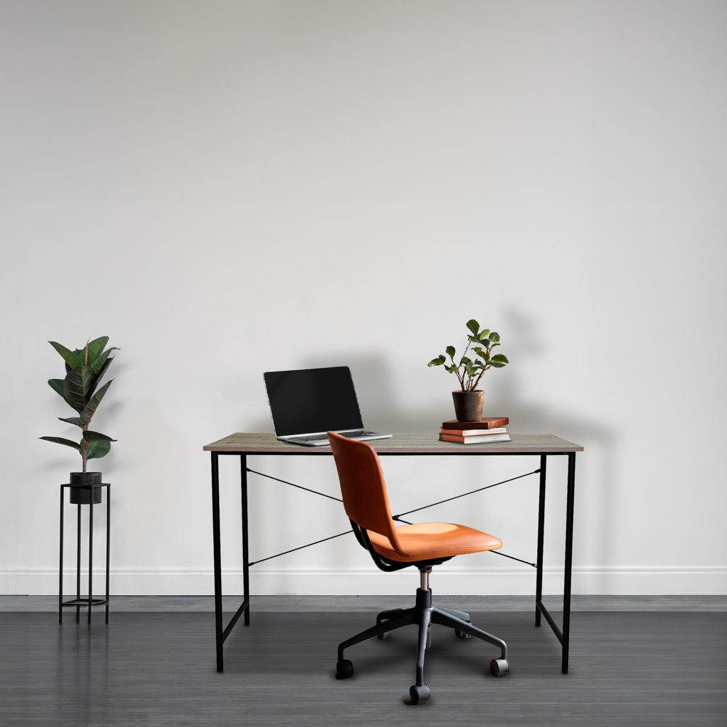 Office Desk with Powder Coated Steel Frame