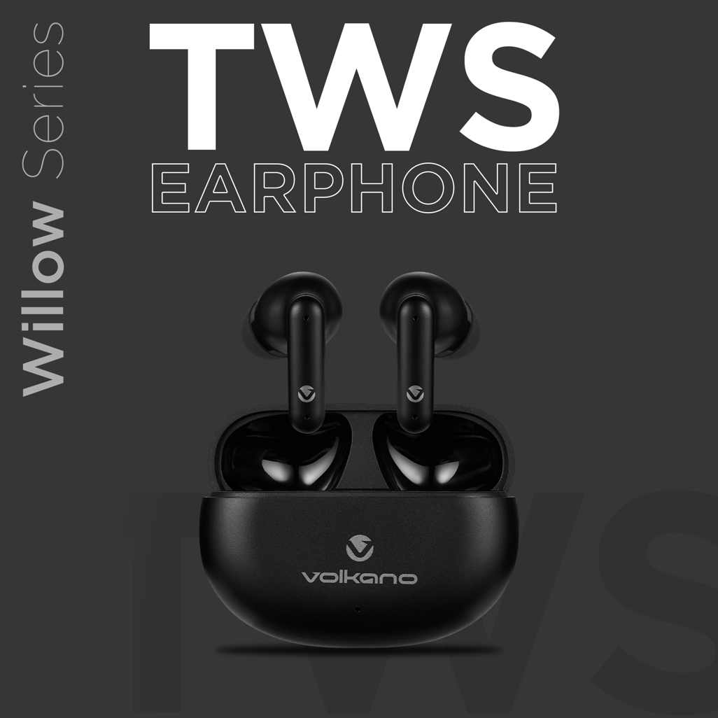 Volkano Willow True Wireless Earphones - Black