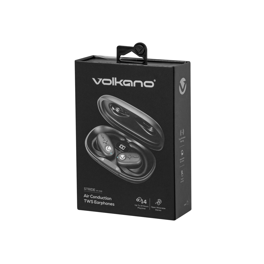 Volkano Stride Series Air Conduction TWS Earphones Black