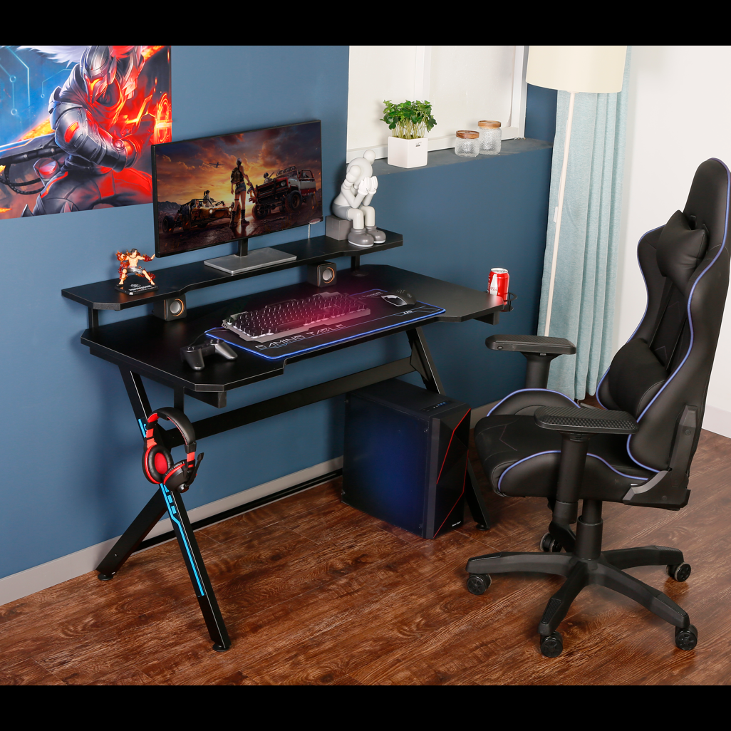 VX Gaming Donahue Gaming Desk Black, Headphone Hook CT-1913L1-BK