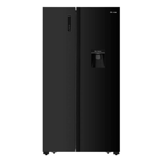 Hisense 512L Black S/S Refrigerator With Water Dispenser, A+, -H670SMIB-WD
