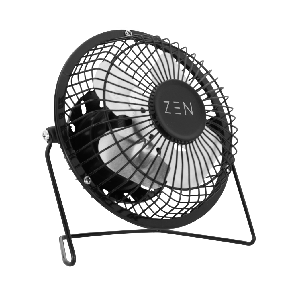 ZEN Cool series 4 inch Mini Desk Fan - Black