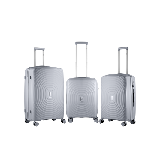 Travelwize Ripple PP 4-Wheel Spinner 55cm Luggage - Platinum